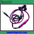 zipper earphone with microphone and volume control 2