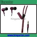 high quality with low bass sound zipper earphone 2