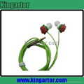 2013 newest rose shaped silicone earphone with customized design 3