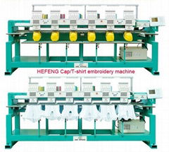 6 heads tubular embroidery machine for Cap/T-shirt