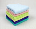 Produce hot sale top anti-bacterial bamboo washcloth face towel dish towel   1