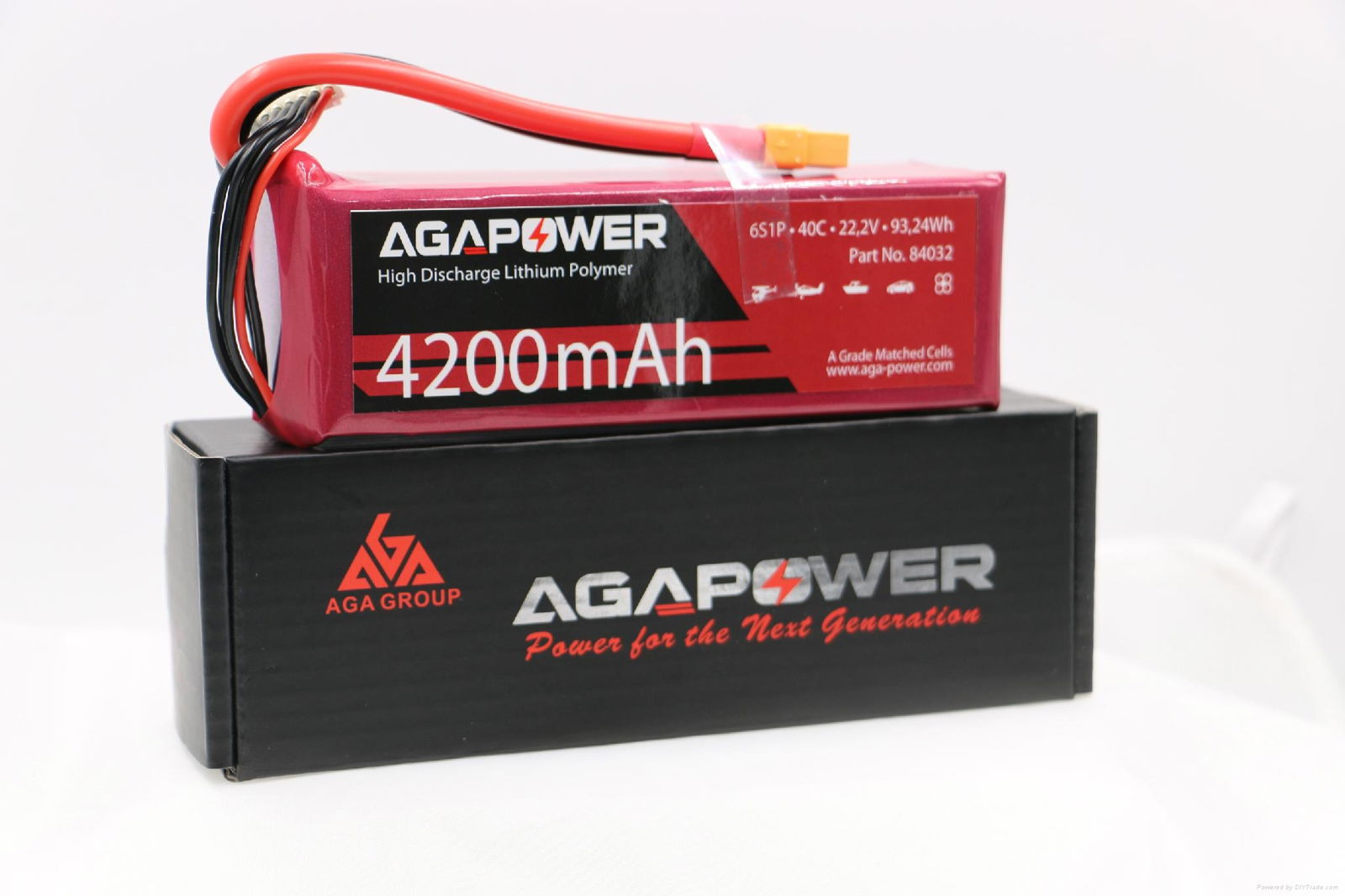 AGA 6S 40C 4200mAh RC heli lipo battery