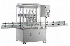 Automatic 6 heads piston filler with safety gate