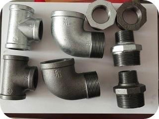 Gal/black malleable pipe fitting