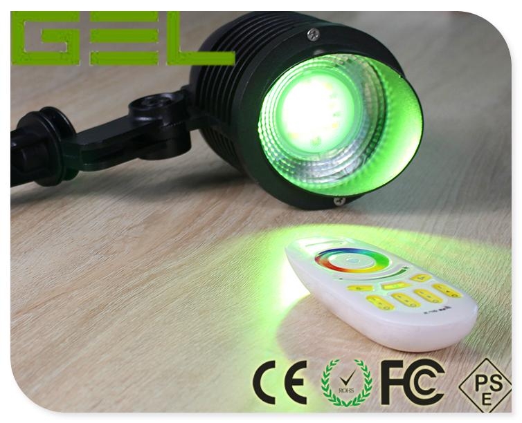 9W RGB+WW Multi-color Change 2.4G Wireless Controlled LED Garden Lawn Light IP65