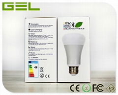 Bluetooth 4.0 Smartphone App Controlling RGB+Dual White Color E27 LED Bulb 6W