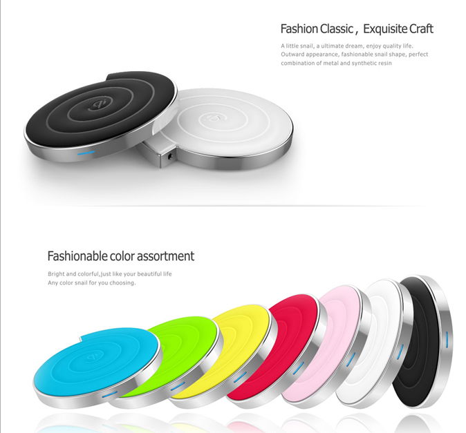 Noosy Newest Colorful Snail Qi Wireless Charger 2