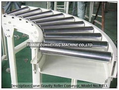 curve gravity roller conveyor