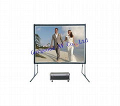 Fast fold projection screen