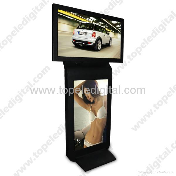 42inch Airport dual-screen Free Stand LCD advertising player