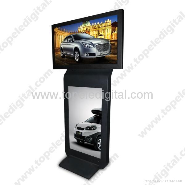 42inch Airport dual-screen Free Stand LCD advertising player 3