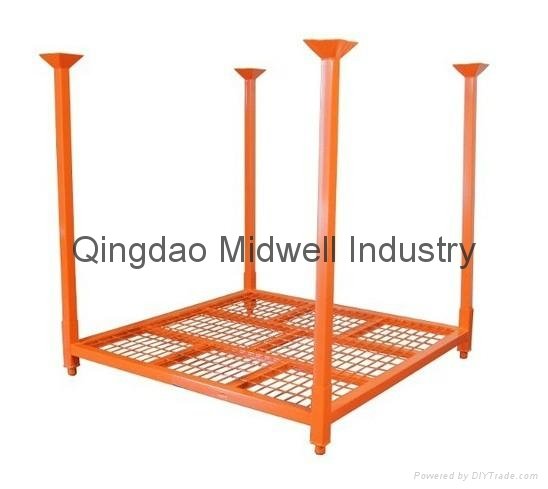 Portable Tire Stacking Racks with wire mesh