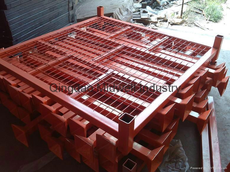 Portable Tire Stacking Racks with wire mesh 3