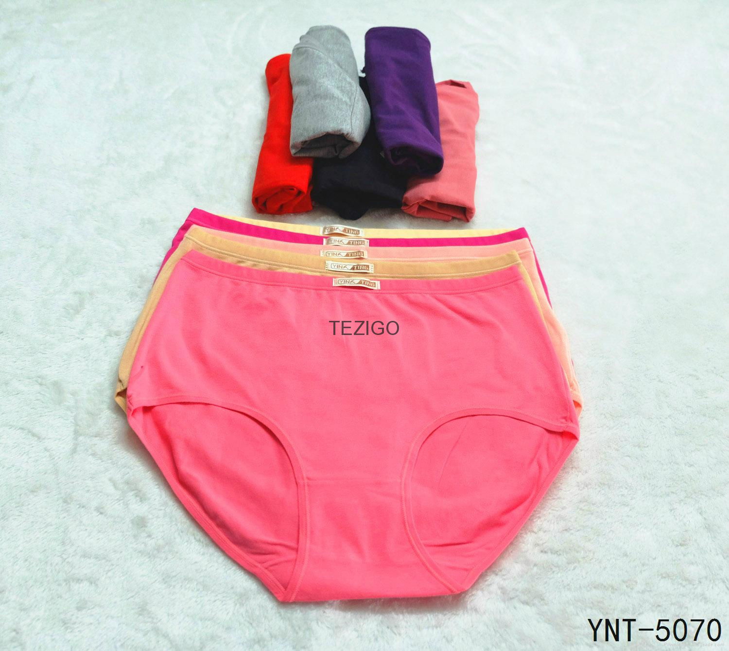 Middle Waist Women Panties Pure Color Cotton Underwear