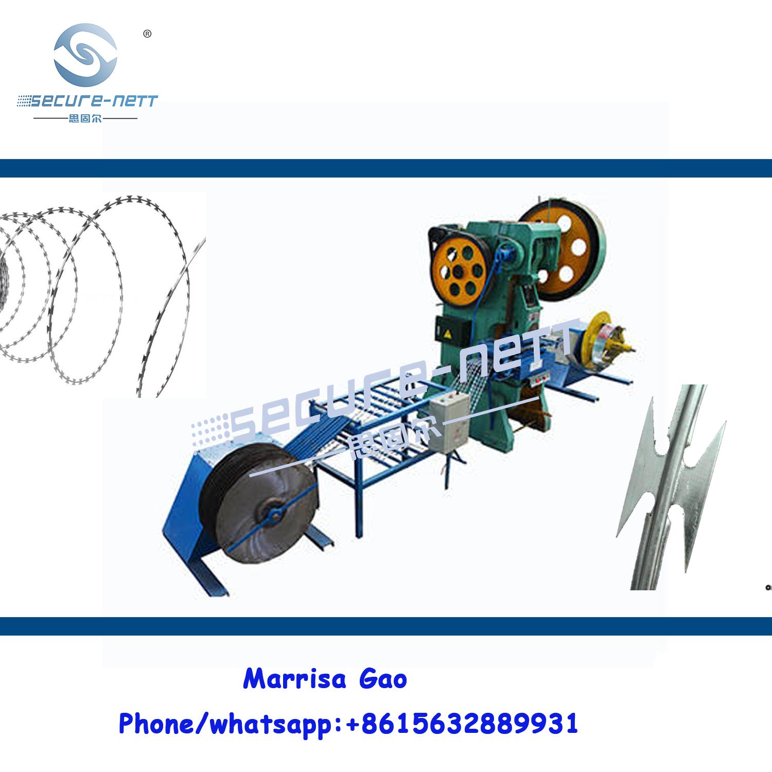 Razor blade wire machine