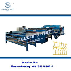 Automatic welded panel fence line