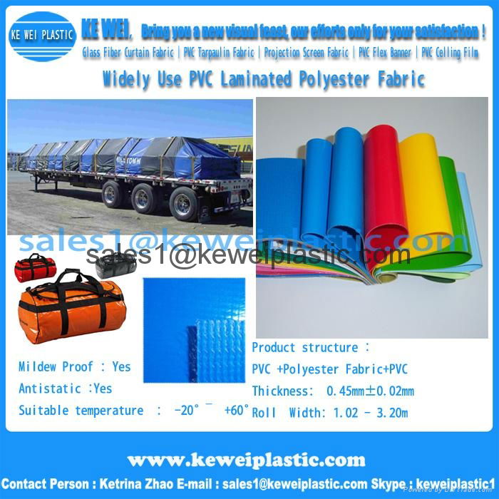 Polyester Coated PVC as Truck Cover Tarpaulin 2