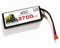 High rate Leopard Power lipo battery for RC models 3700mah-2S-45C 1