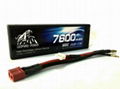 High rate Leopard Power lipo battery for RC models,racing car 7600mah-2S2P-100C
