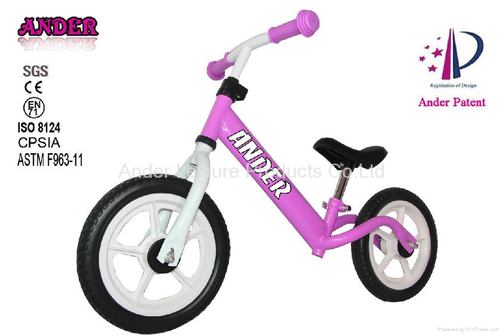 No pedal Pink color Steel children bicycle Kid balance bike Kid balance bicycle  3