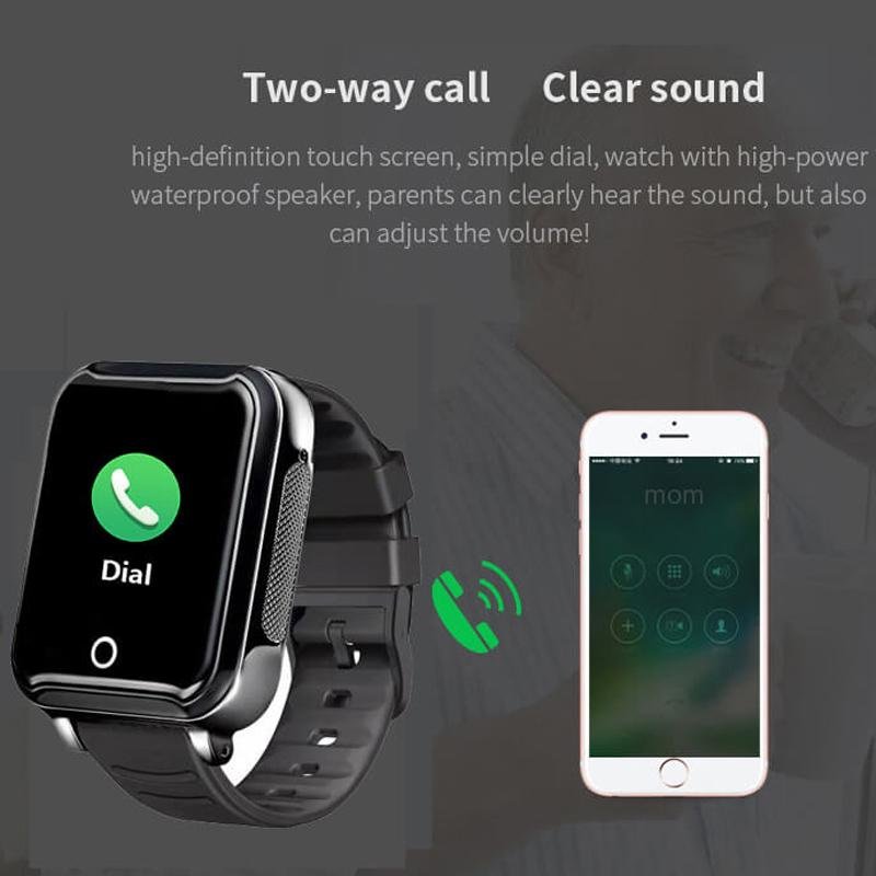 Fall Alarm 850mAh Smart Gift Watches Elderly GPS Tracker with Blood Pressure  4