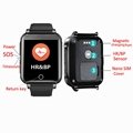 Fall Alarm 850mAh Smart Gift Watches Elderly GPS Tracker with Blood Pressure  6