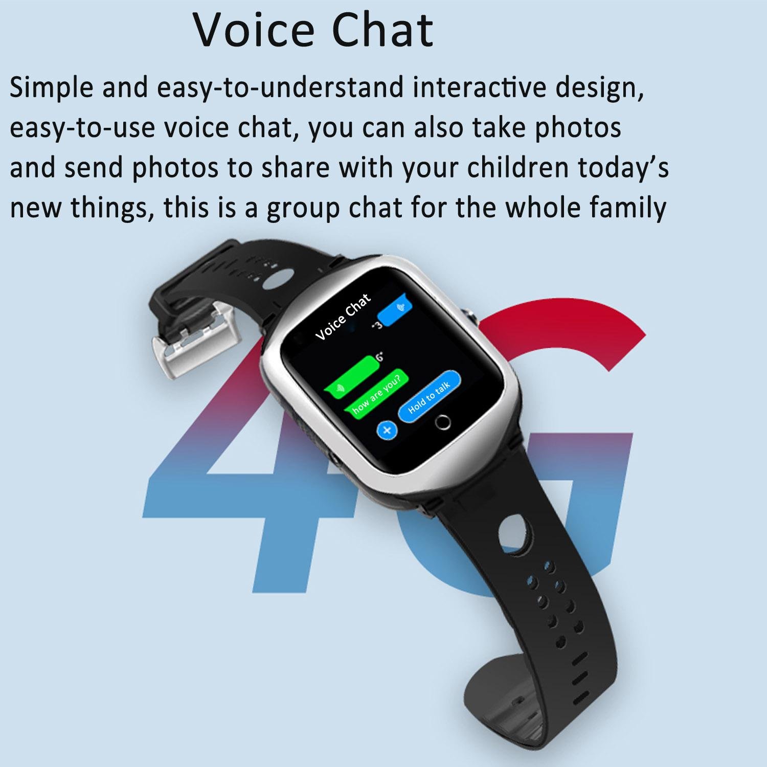 4G GPS Eldery GPS Tracker Smart Watch Phone with Body Temperature 5