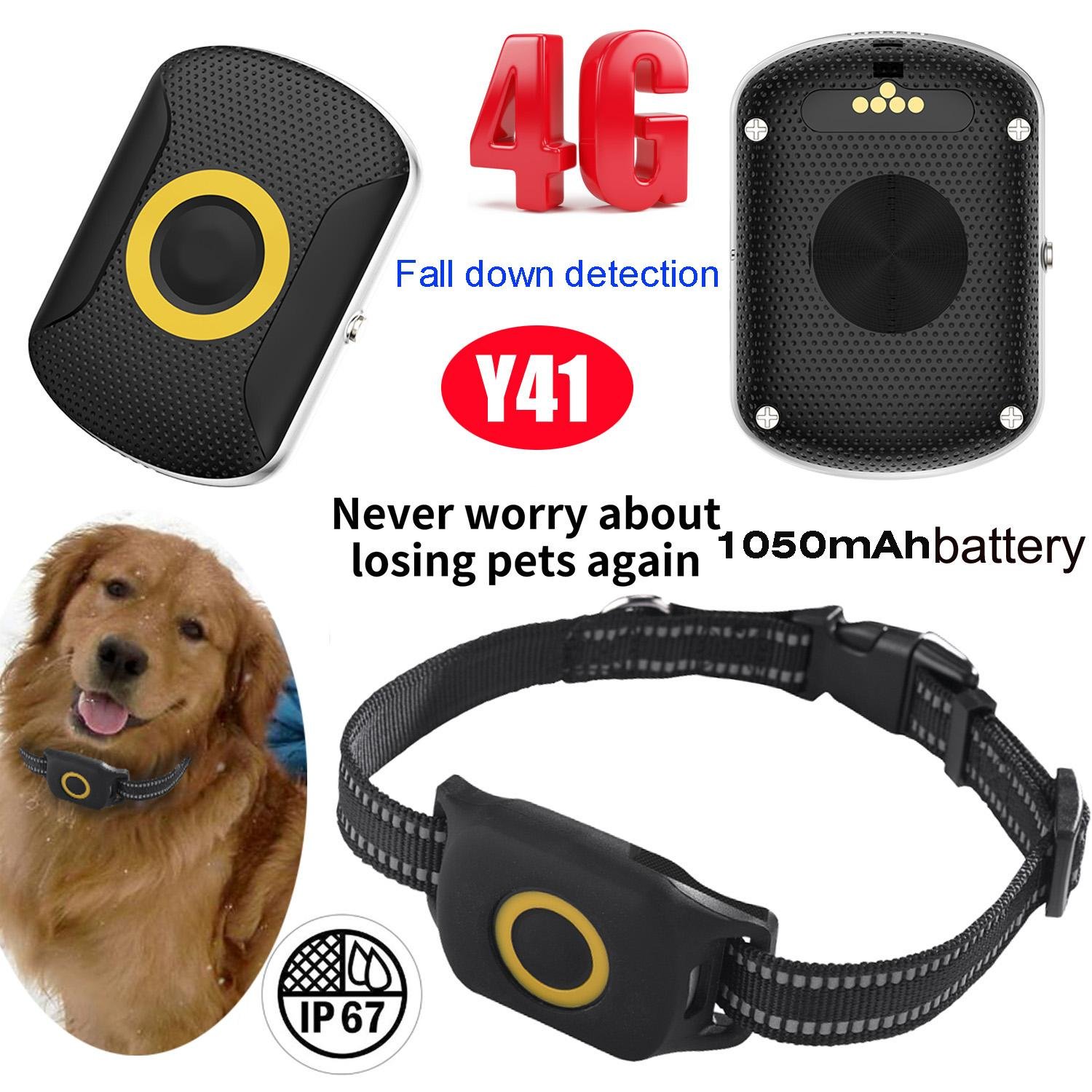 4G Pet Portable GPS Tracking Device with Waterproof