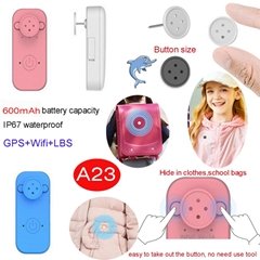 Button Size Mini Hiden School Bag GPS Tracker with One Weeks Working Time