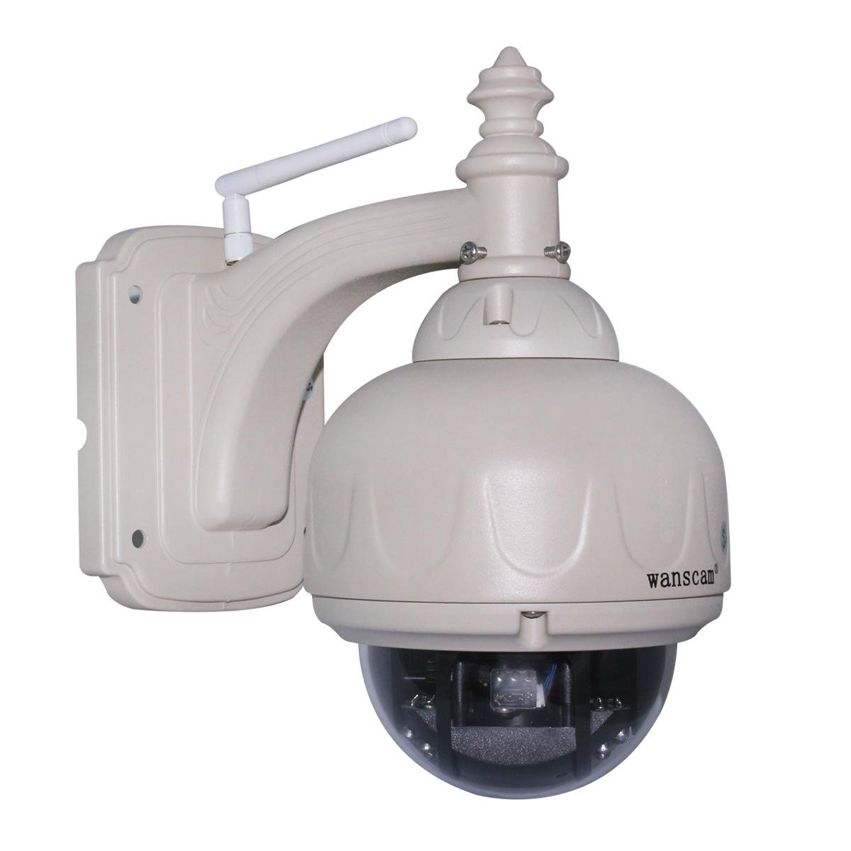 Home Surveillance 1MP HD PTZ Zoom Outdoor Dome H.264 Mobile View IP Camera 2