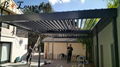 pergola opening roof louver with rain