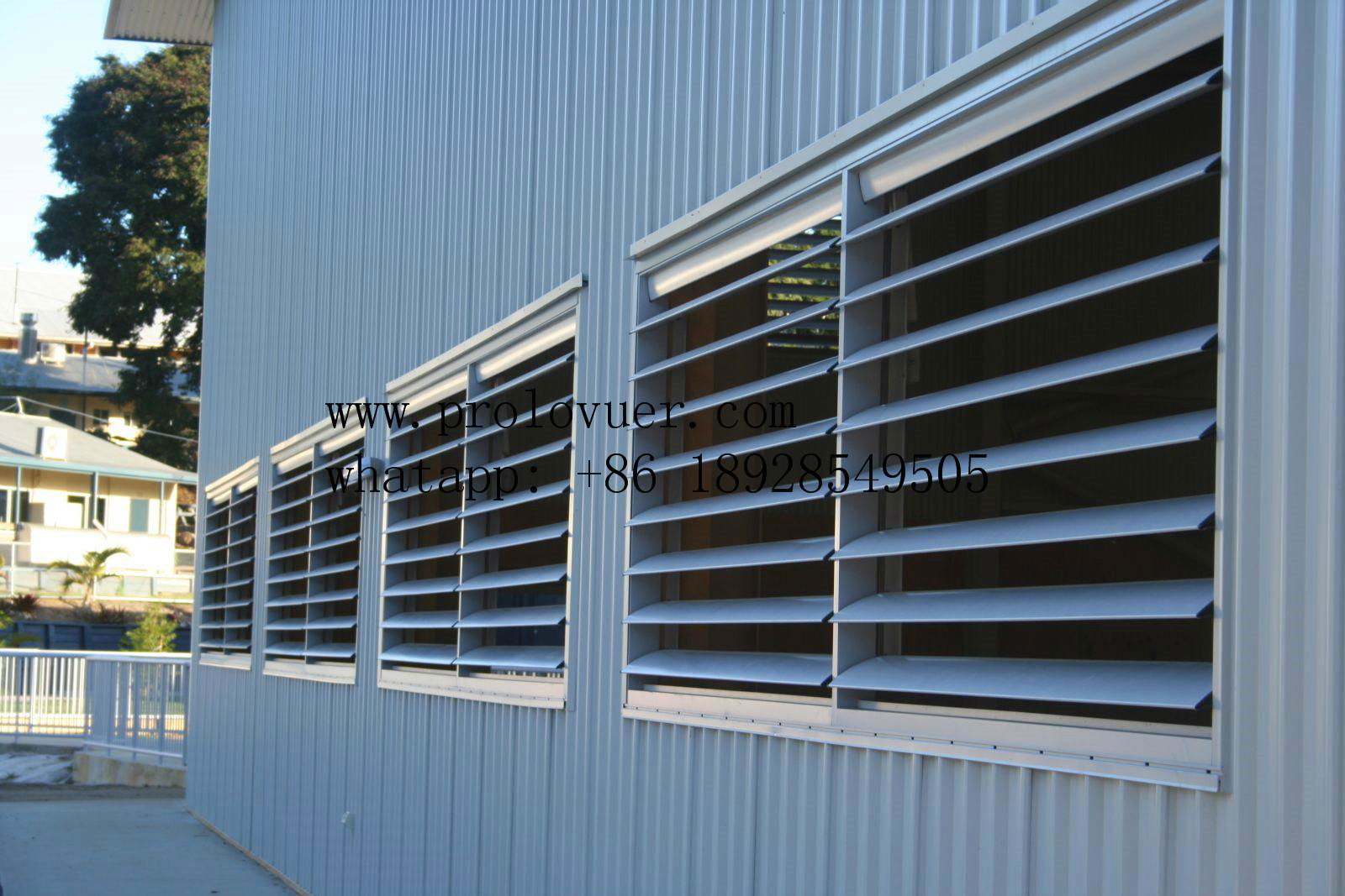 motorized aerofoil sun louver aerofoil louver PROLOUVER (China