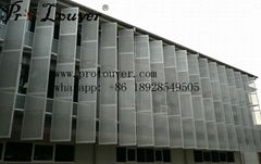 Anodized AkzoNobel powder coating PVDF perforated metal panel used for facade