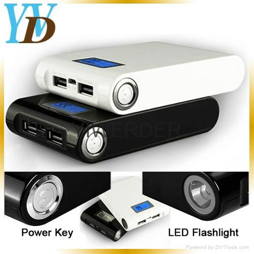 portable smart LCD 12000mAh mobile power bank