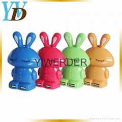 wholesale rabbit shell 5200mAh gift power bank charger