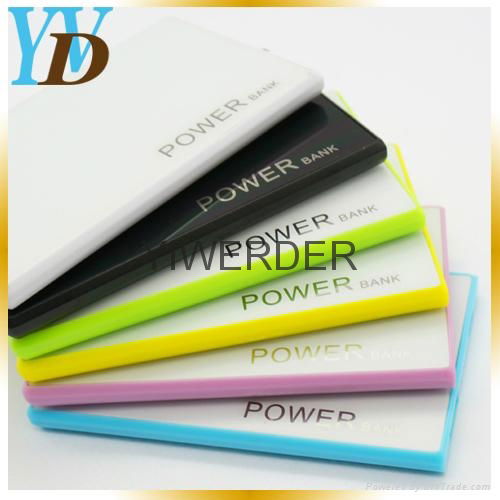 factory wholesale portable ultra-thin card 2200mAh power bank charger