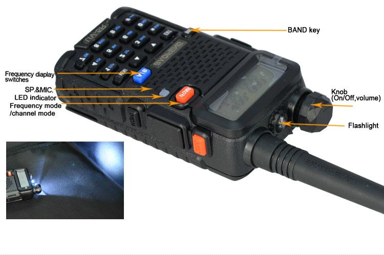 hot selling dual band radio uhf vhf baofeng uv-5r walkie talkie 4