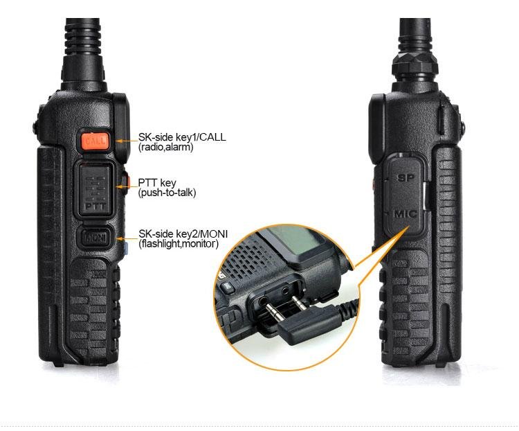 hot selling dual band radio uhf vhf baofeng uv-5r walkie talkie 5