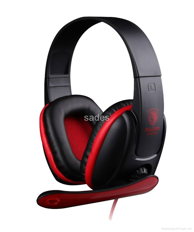  Elegant Wired PC Headset with Leather Earpad 