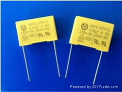 VDE/UL Certified X2 MPX Metallized Polypropylene capacitors