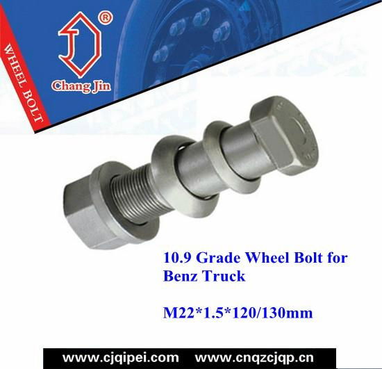 10.9 Grade Wheel Bolt for Benz Truck