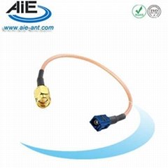 Brown fakra - SMA male cable assembly