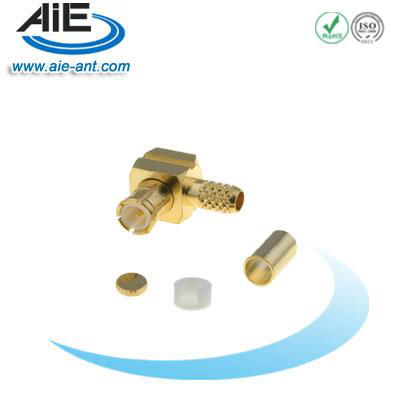 MCX Male Right Angle Crimp Connector for RG174/316/188 LMR100 Cable