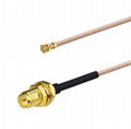 RF SMA Female Straight Bulkhead to u.fl/ipex  1.13/1.37/0.81 Jumper  Cable