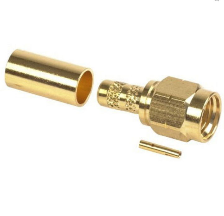 RP SMA Plug crimp Connector for RG58 LMR195 cables