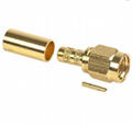 RP SMA Plug crimp Connector for RG58 LMR195 cables 1