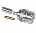 Type N Female crimp connector for RG174/188/316 LMR100 cables