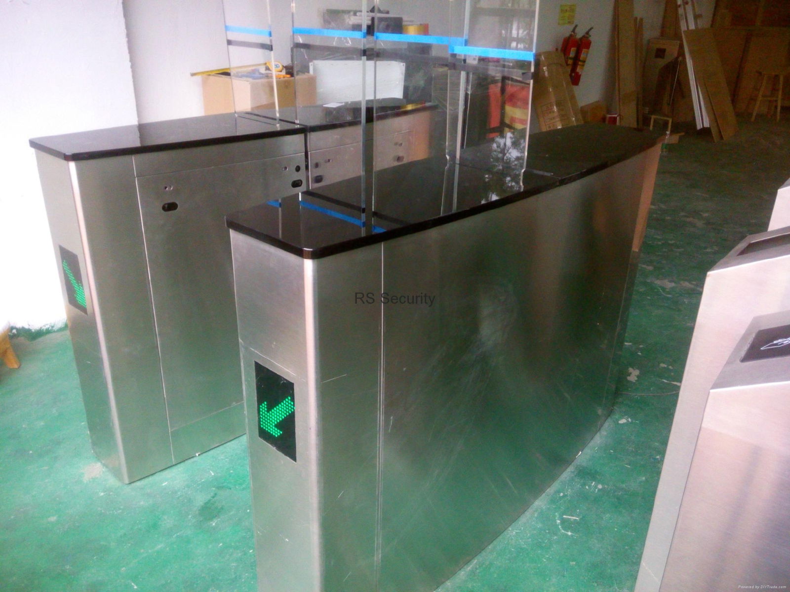 LED Light Display Full Height Sliding Speed Turnstile Gate 5