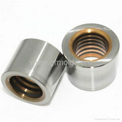 Oilless flanged bronze plated bearing guide bushing for stamping metal moulds