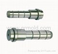 Hardened steel shoulder oil groove guide pillars with collar Two steps 3
